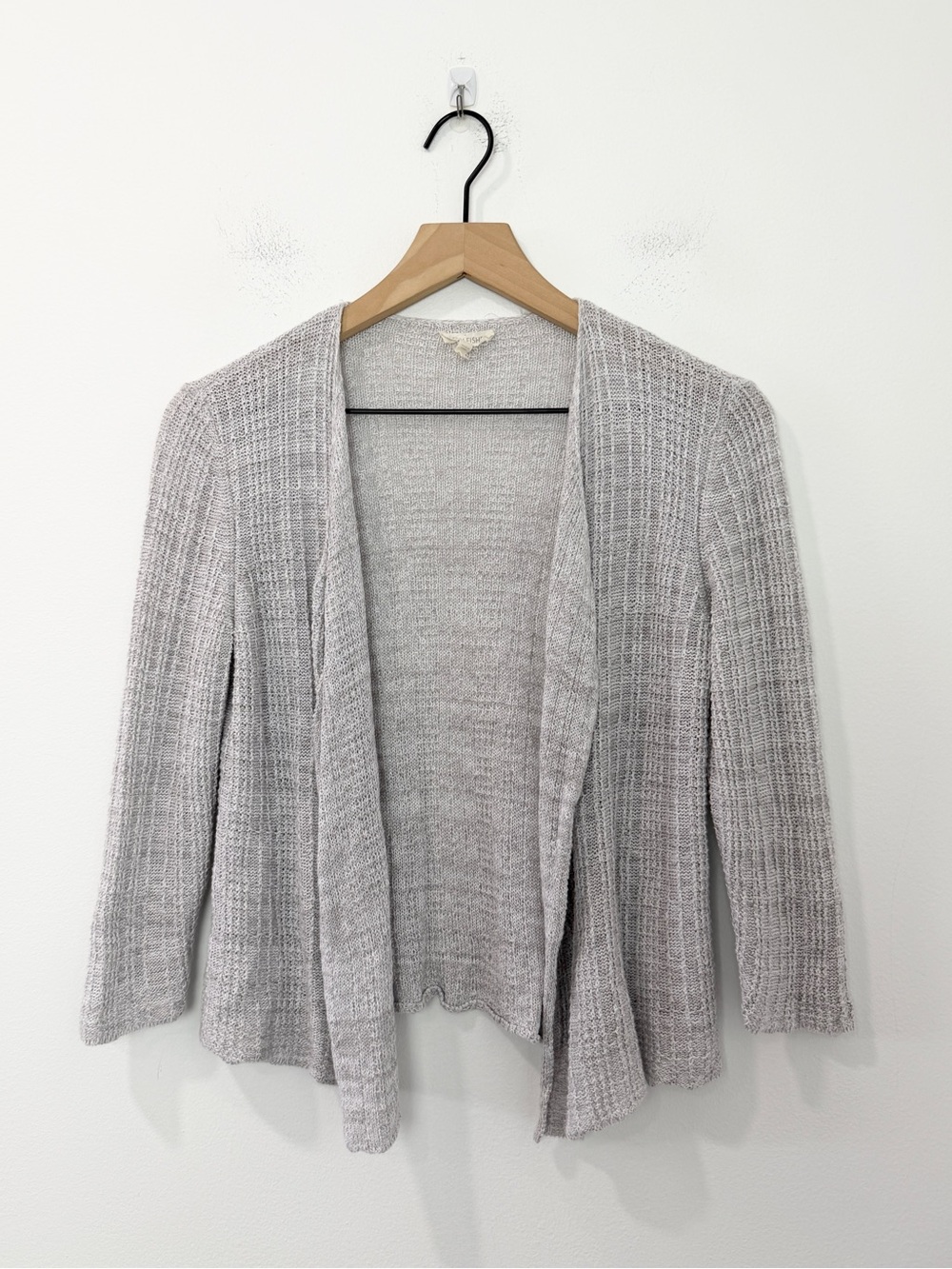 Eileen Fisher Women’s 100% Organic Linen Open Front Cardigan Size Small